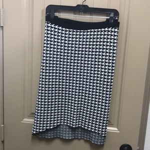 Bl/Wh Sweater Knit Pencil Skirt - XL